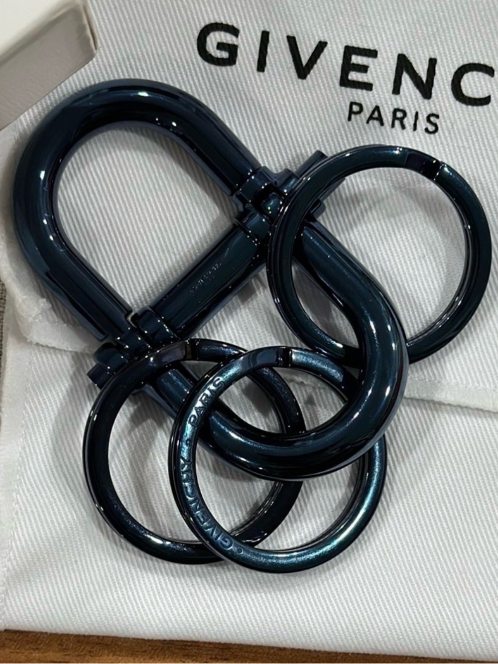 Givenchy Troika Quick-Release Two-Way Carabiner Keychain Super Rare HTF Authenic